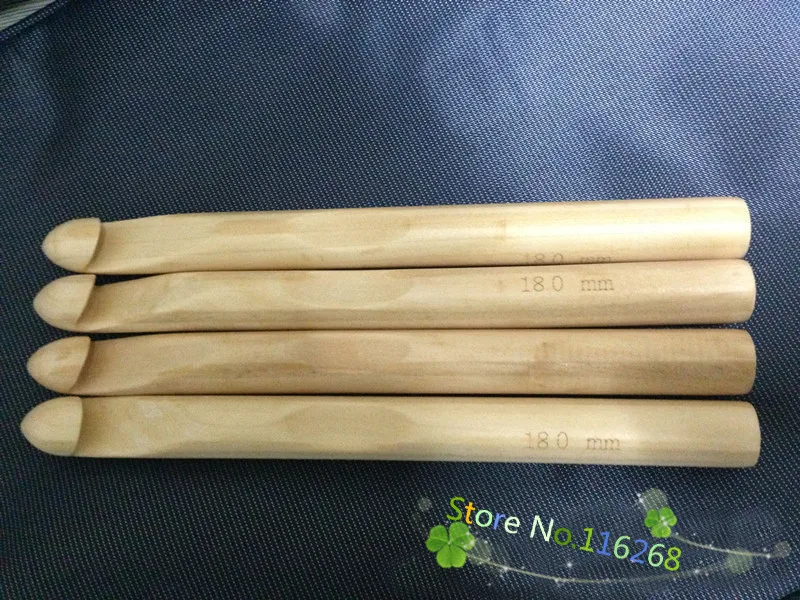 18 мм 1 шт. бамбуковые инструменты для шитья крючки вязания вязальные спицы