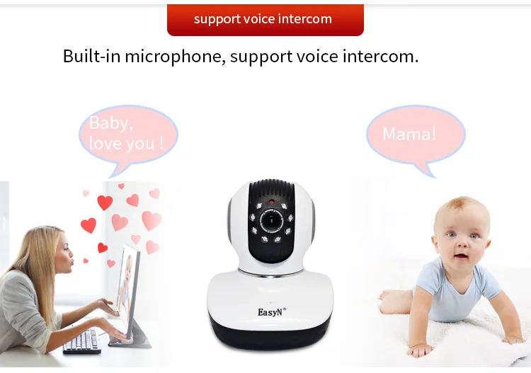 IP камера EasyN HD 720P с Wi Fi мегапиксельная датчиком движения беспроводная PTZ видеоняня