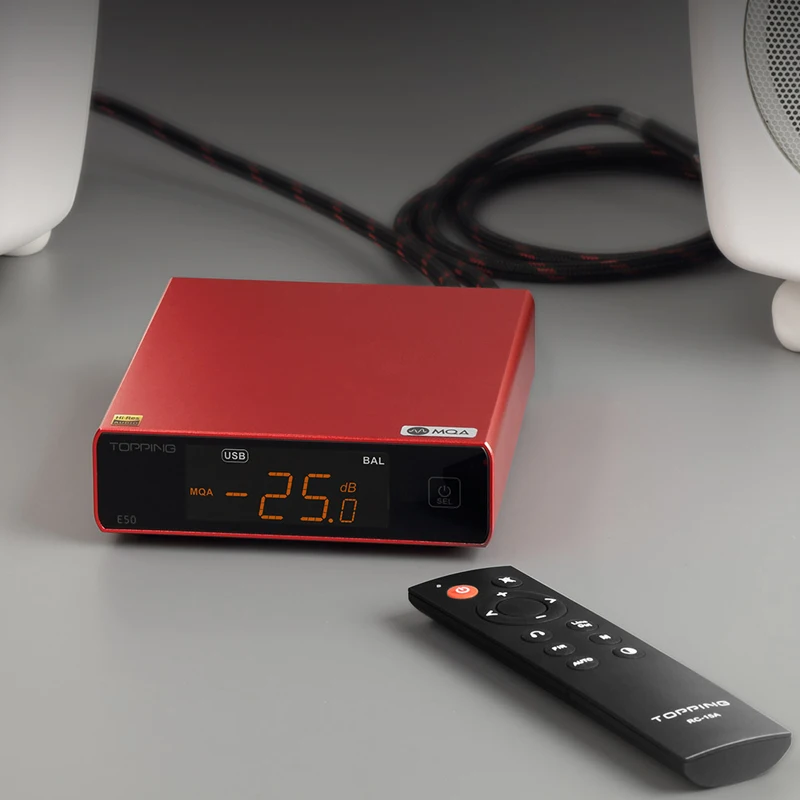 TOPPING E50 MQA Decoder ES9068AS DAC Chip XMOS XU216 32Bit/768kHz DSD512 with Remote Control | Электроника