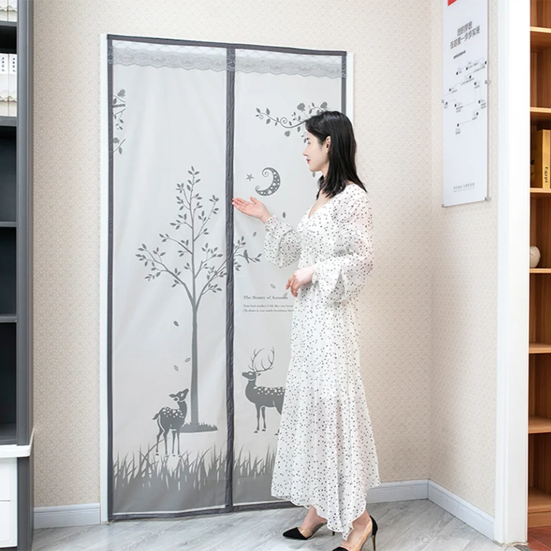 Высококачественная летняя ветрозащитная Автоматическая дверная занавеска для