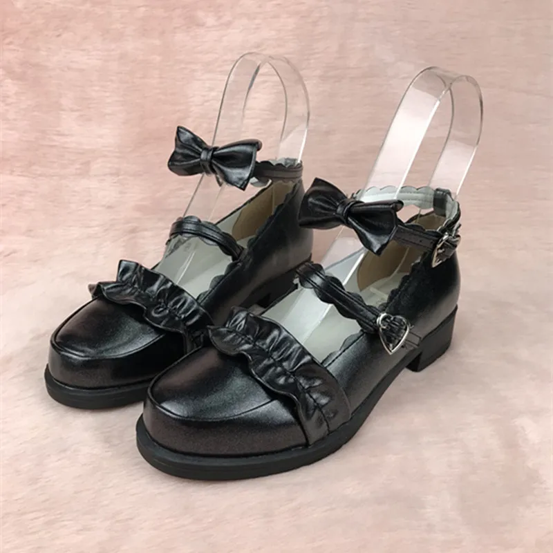 Женские туфли с бантиком на низком каблуке Нескользящие мягкой подошвой большой