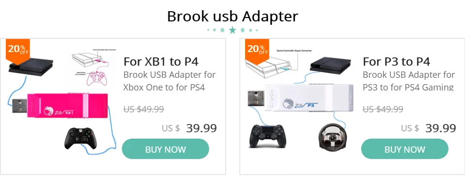 Брук USB адаптер для Xbox One для PS4 игровой Супер конвертер контроллер адаптер для джойстиков для GT29
