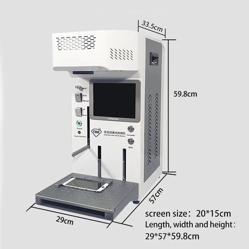 

TBK 958A Laser Separating Cutting Machine for iPhone Back Rear Glass LCD Screen Frame Remove Laser Marking Engraving Machine