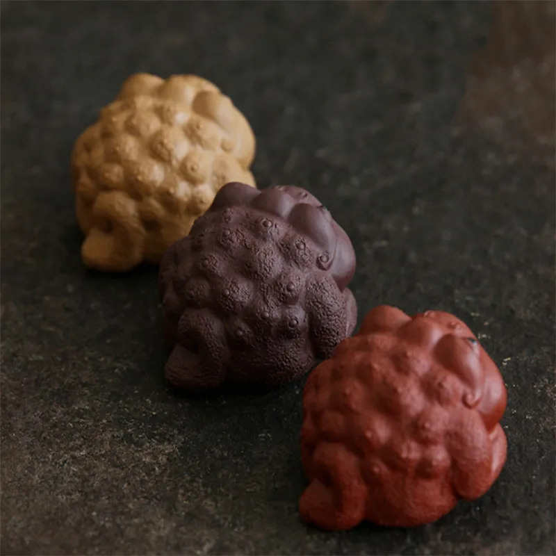 Креативное маленькое Золотистое украшение на жабу Исин фиолетовая глина чай