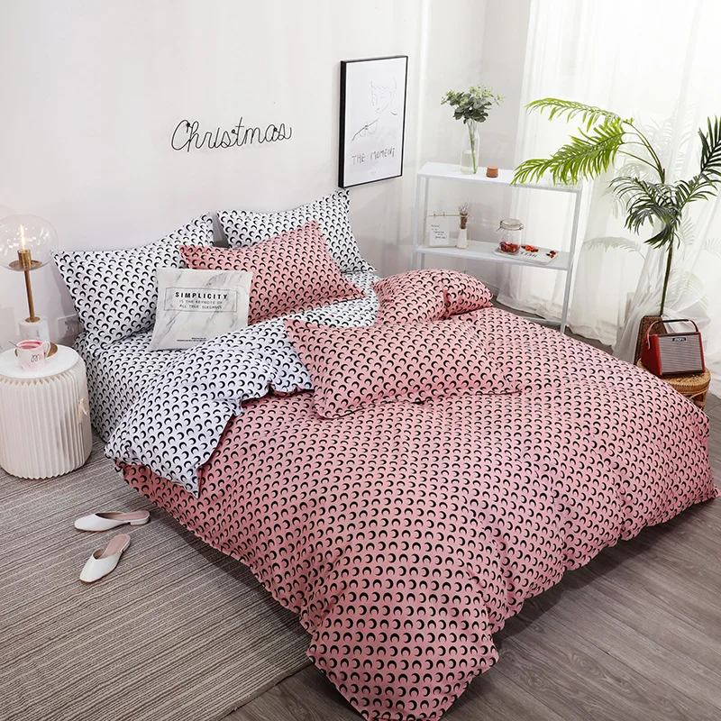 Морского песка луна серый лист постельного белья с пододеяльником и наволочками