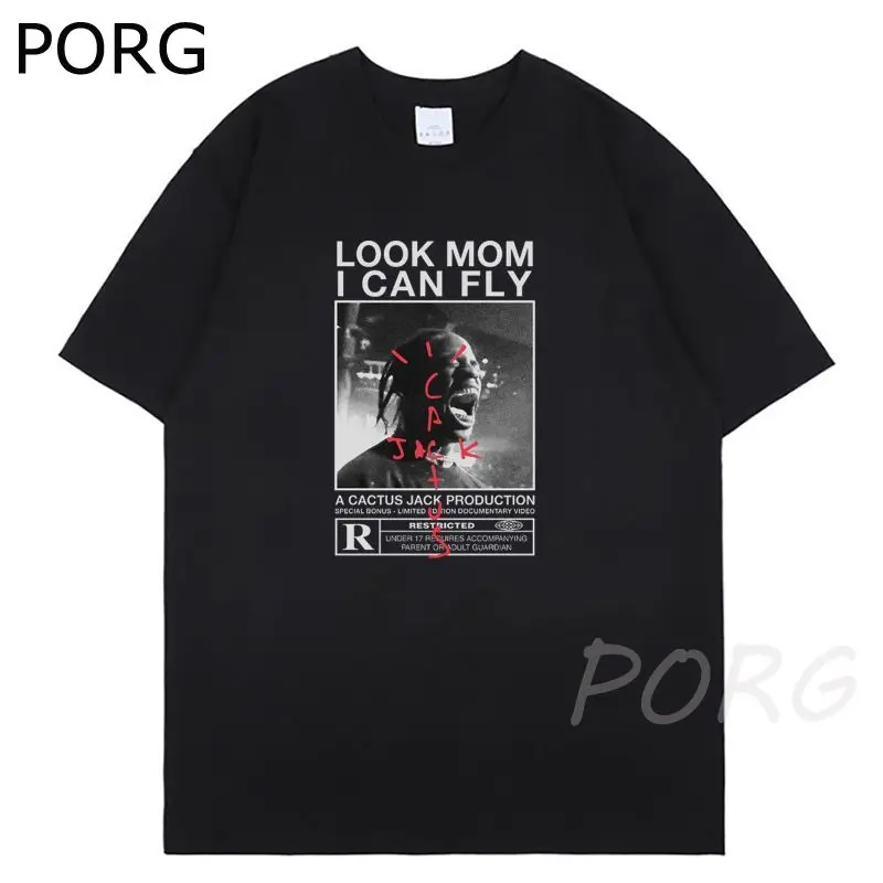 

TRAVIS SCOTT Men T Shirt Summer Unisex Hip Hop Shirts Camisetas Hombre Streetwear Harajuku T-Shirt Aesthetic Men T-shirt