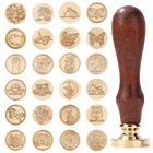 Восковая печать для сургучной печати, 25 мм, сменная Медная головка, 3D ретро декоративное ремесло для свадебного приглашения, декор штампы для конвертов