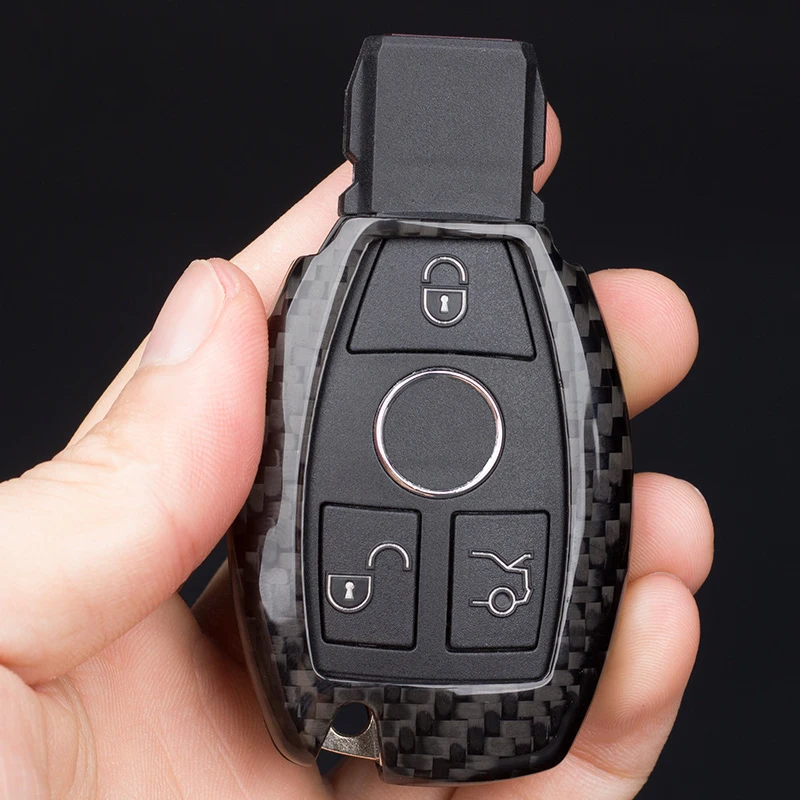 Чехол для автомобильных ключей из углеродного волокна Mercedes Benz W212 W177 W204 W205 GLC GLE GLS