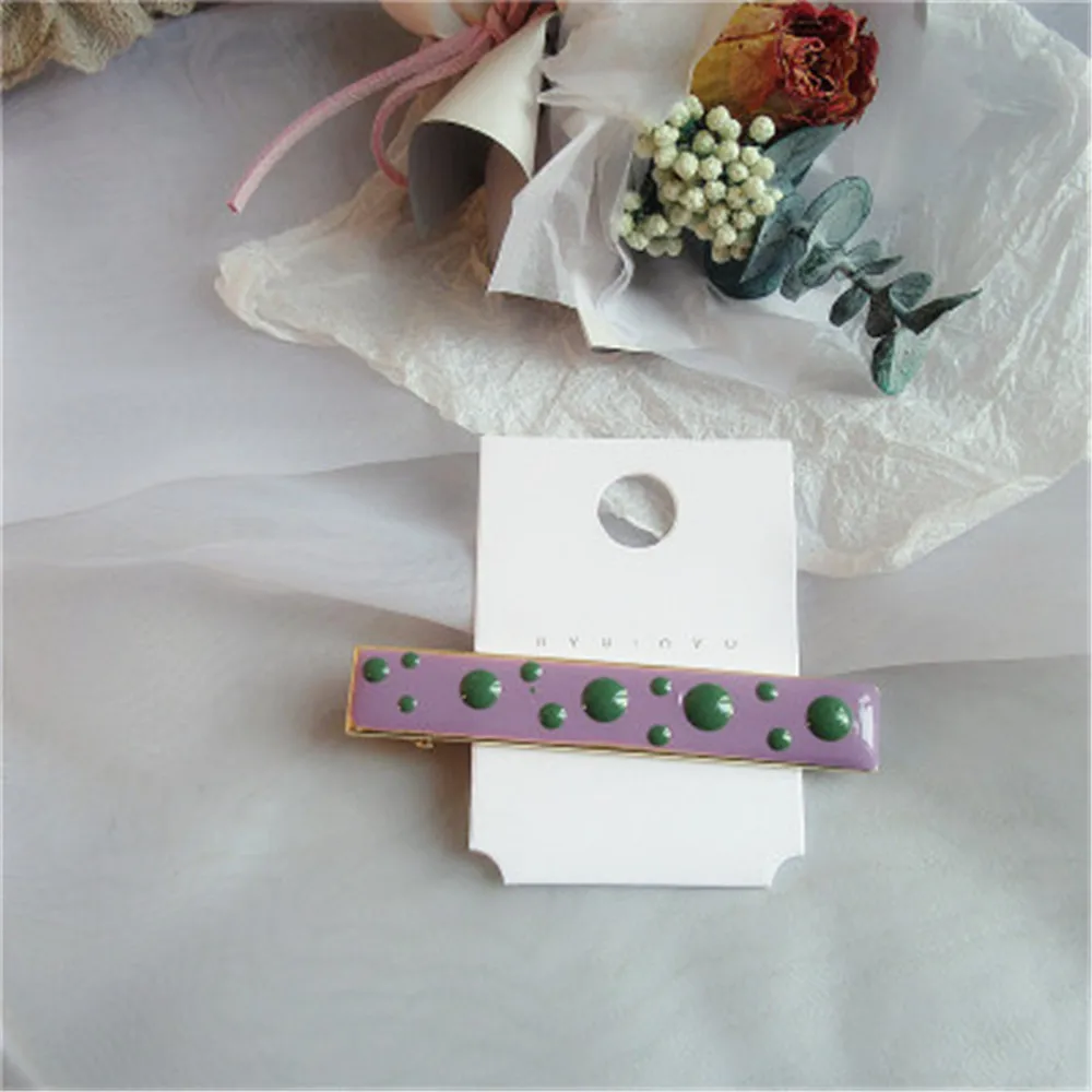 

Women Hairpin Korea Rectangle Geometric Jewelry Hair Clips Hair Accessories Candy Color
