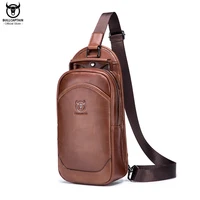 bullcaptain 100 genuine leather messenger shoulder bag mens chest bag multifunctional casual fashion messenger handbag 06