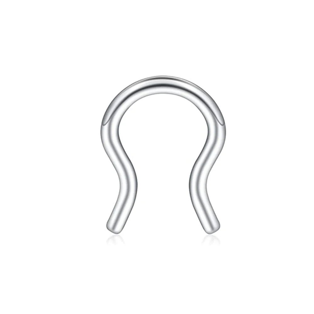

Septum Piercing Jewelry 316L Surgical Steel U-Shaped Horseshoe Nose Hoop Ring Septum Piercing Hanger Retainer
