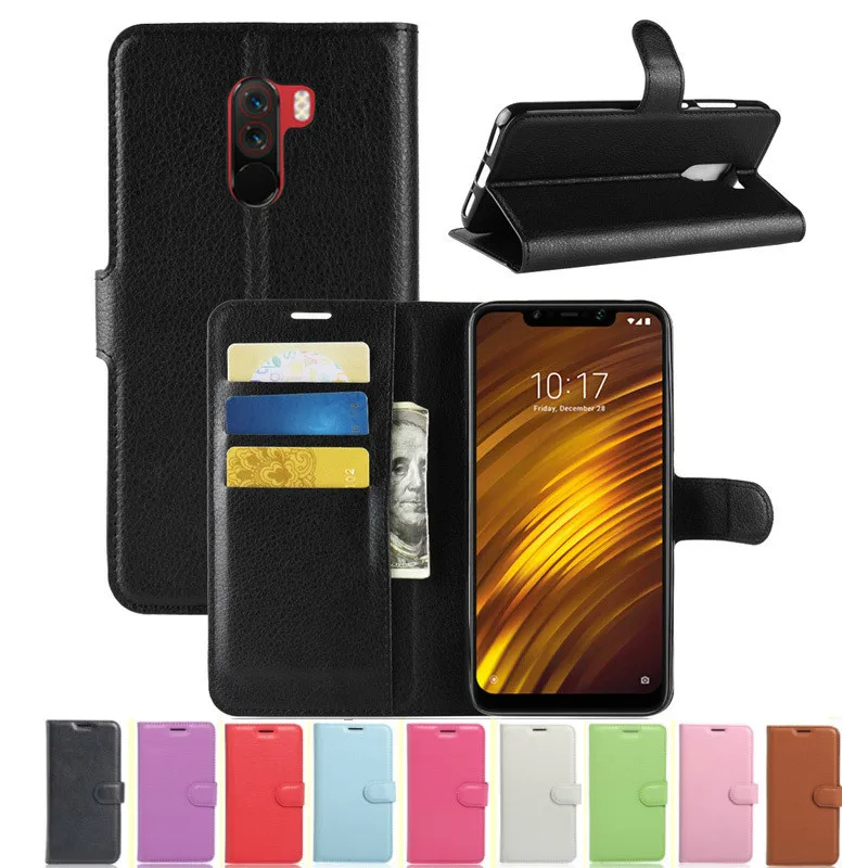 Чехол-бумажник для Xiaomi Pocophone F1 Poco кожаный флип-чехол Роскошный чехол Xiomi Xiami из ТПУ