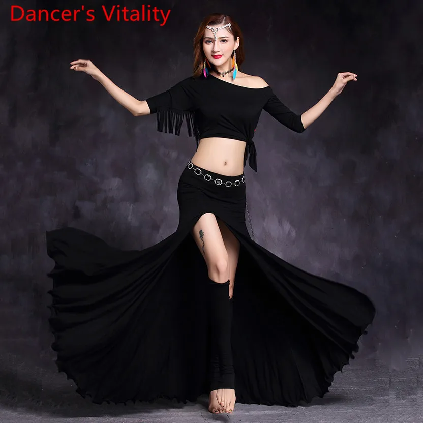 Женский костюм для танца живота длинная юбка из модала с разрезом восточных