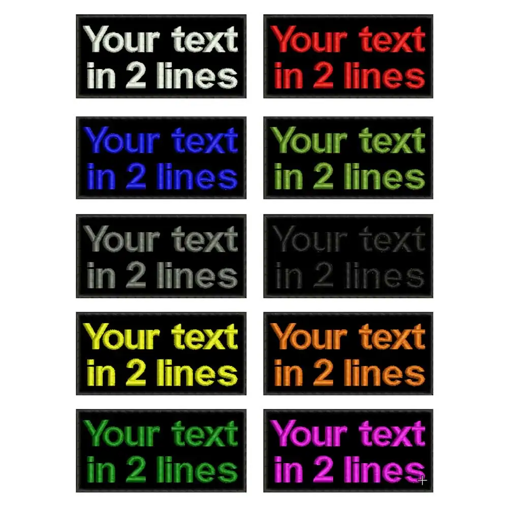 

Вышивка 2 линии 10x5 см пользовательское имя заплатка с текстом значок в полоску Утюг на или крючок бэк нашивки для одежды рюкзак шляпа