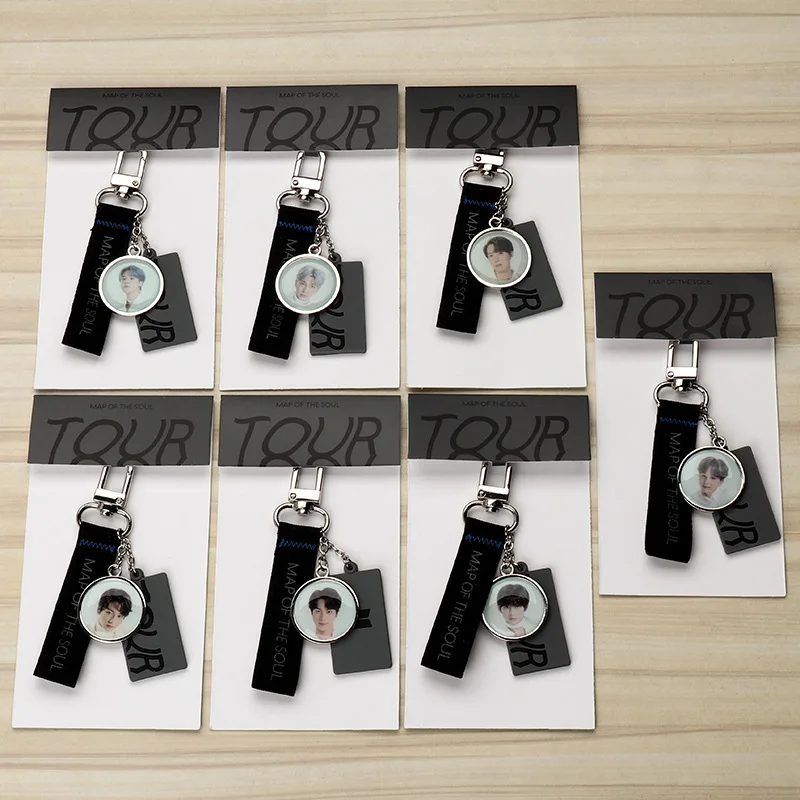 KPOP Lanyard Keychain карта души Bangtan Boys фотография ключ кольцо Kook V SUGA JIMIN JHOPE RM концертный тур