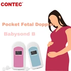 Ультразвуковой фетальный допплер CONTEC Babysound AB, монитор сердечного ритма ребенка, гелевый розовый или синий