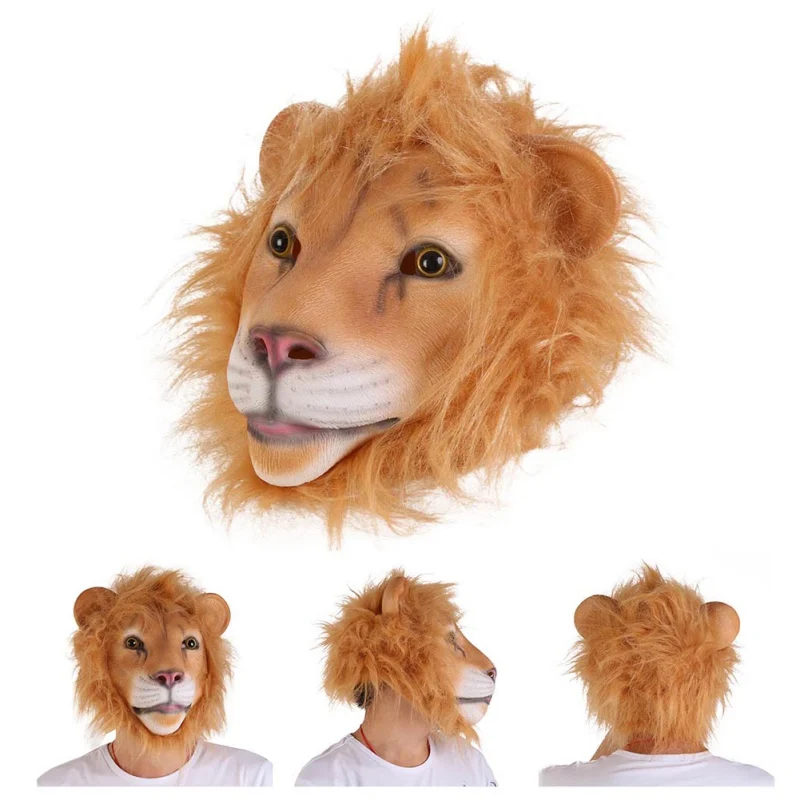 Жуткая свинья плюшевая маска в форме тигра животного панды волка медведя детская