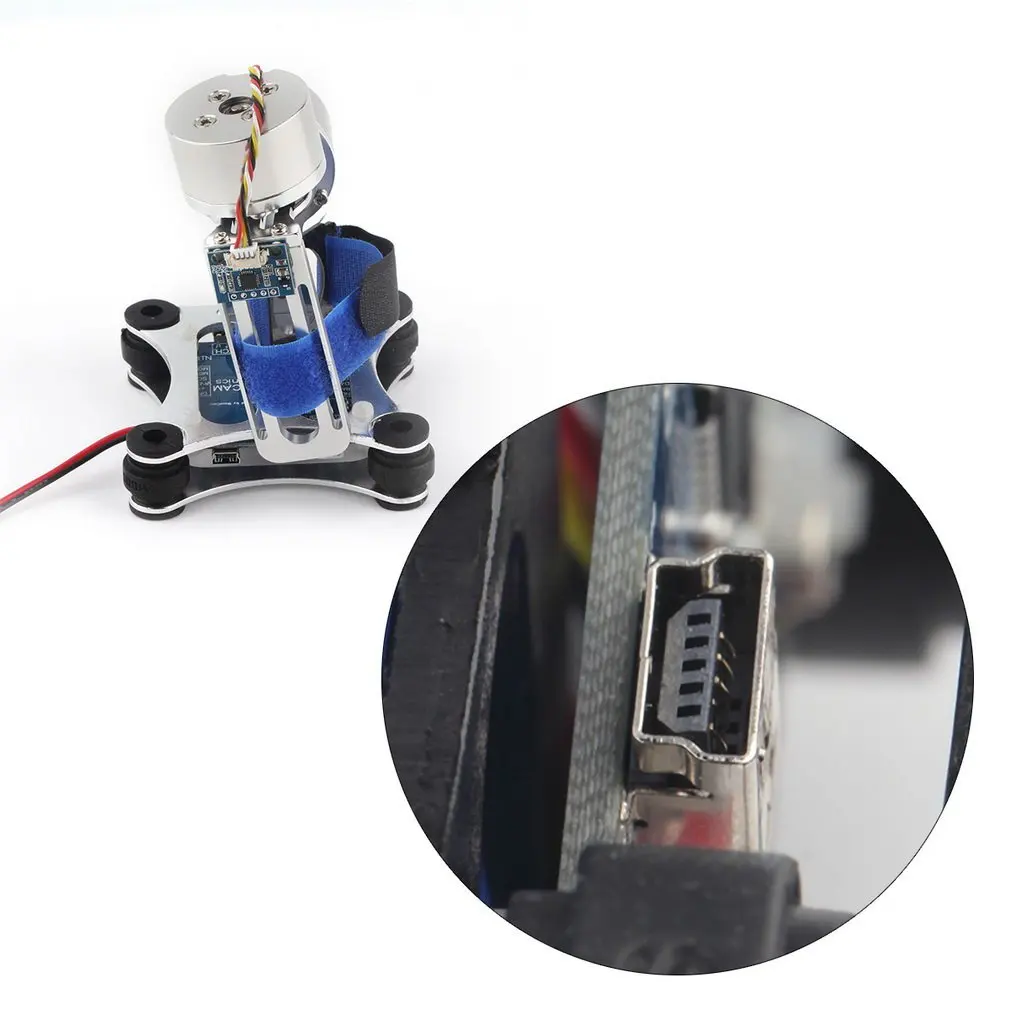 

Silver CNC Aluminum Alloy Structure Light Weight Brushless Gimbal Camera Motor & Controller for DJI Phantom Gopro 3 FPV