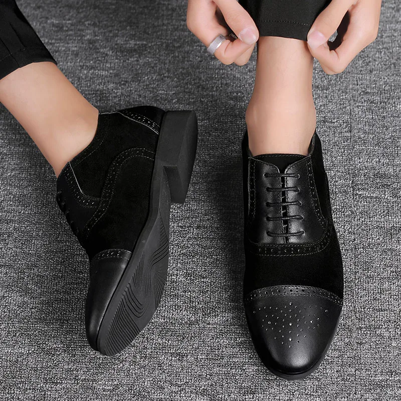 

Men Dress Shoes Genuine Leather Casual Shoes British Gentleman Oxfords Business Formal Shoes