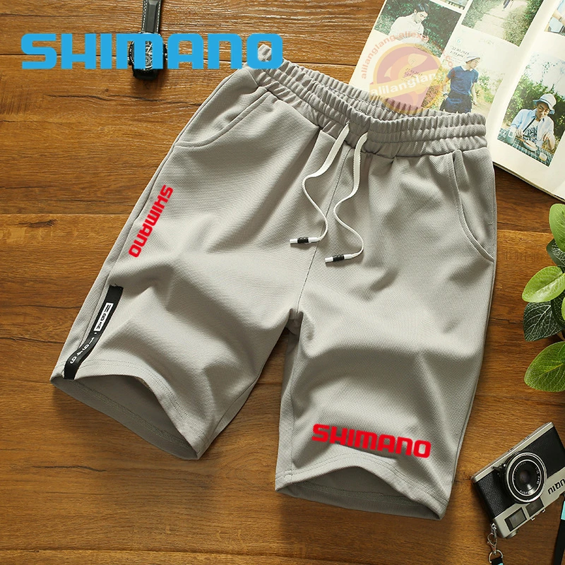 

Shimano Breathable Fishing Shorts for Men Multi-pocket Quick Dry Fishing Clothes Long Shorts Fishing Pants Elastic Waist Summer