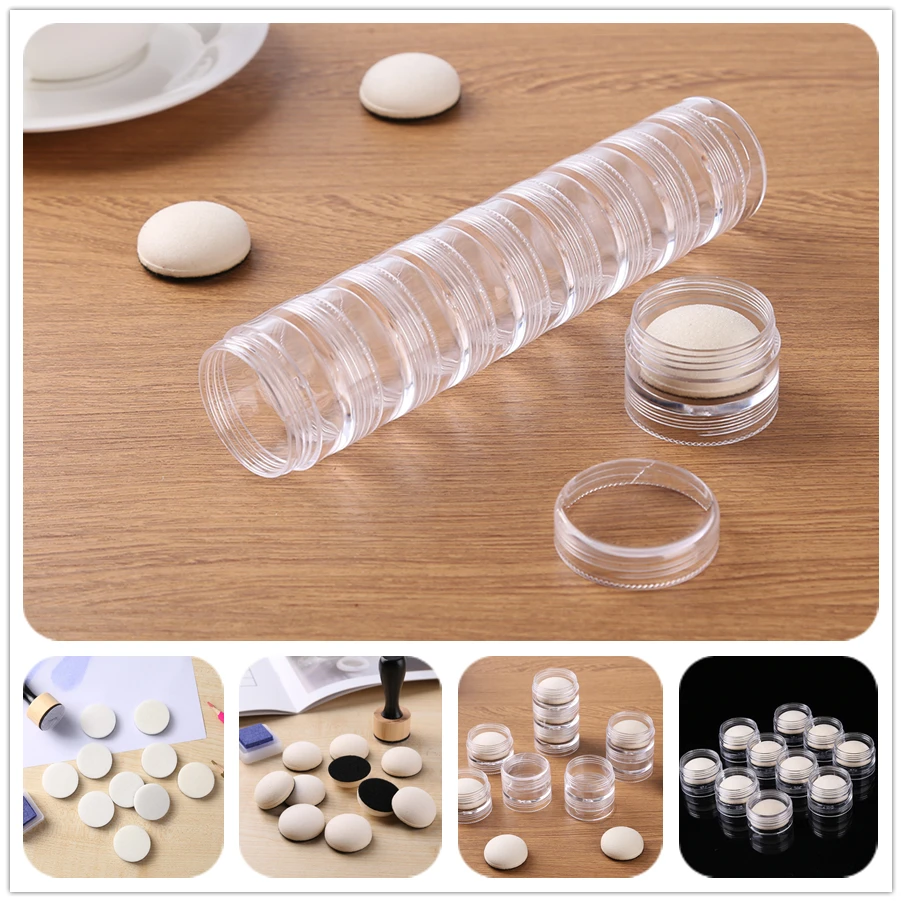 

Hot Round Stackable Jars with White Round/ Domed Foams for Scrapbooking Album Paper Diy Cards Easy To Make Crafts Size 9X3.5Cm