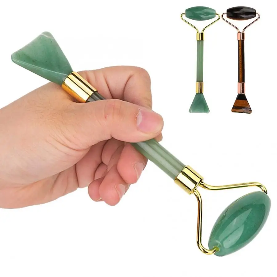 Натуральный нефритовый роликовый массажер аметистовый массаж лица против