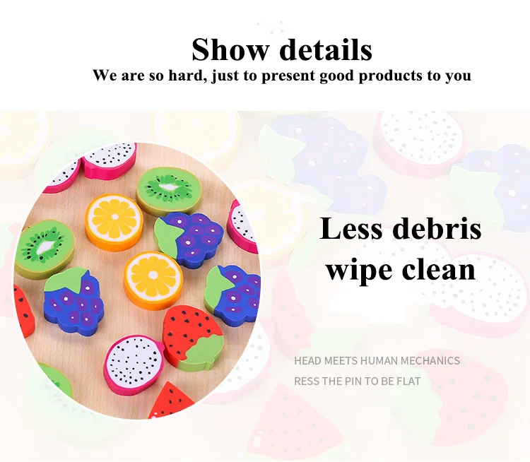 Карандаш детский в стиле кампуса милый апельсиновый ластик виде фруктов арбуза