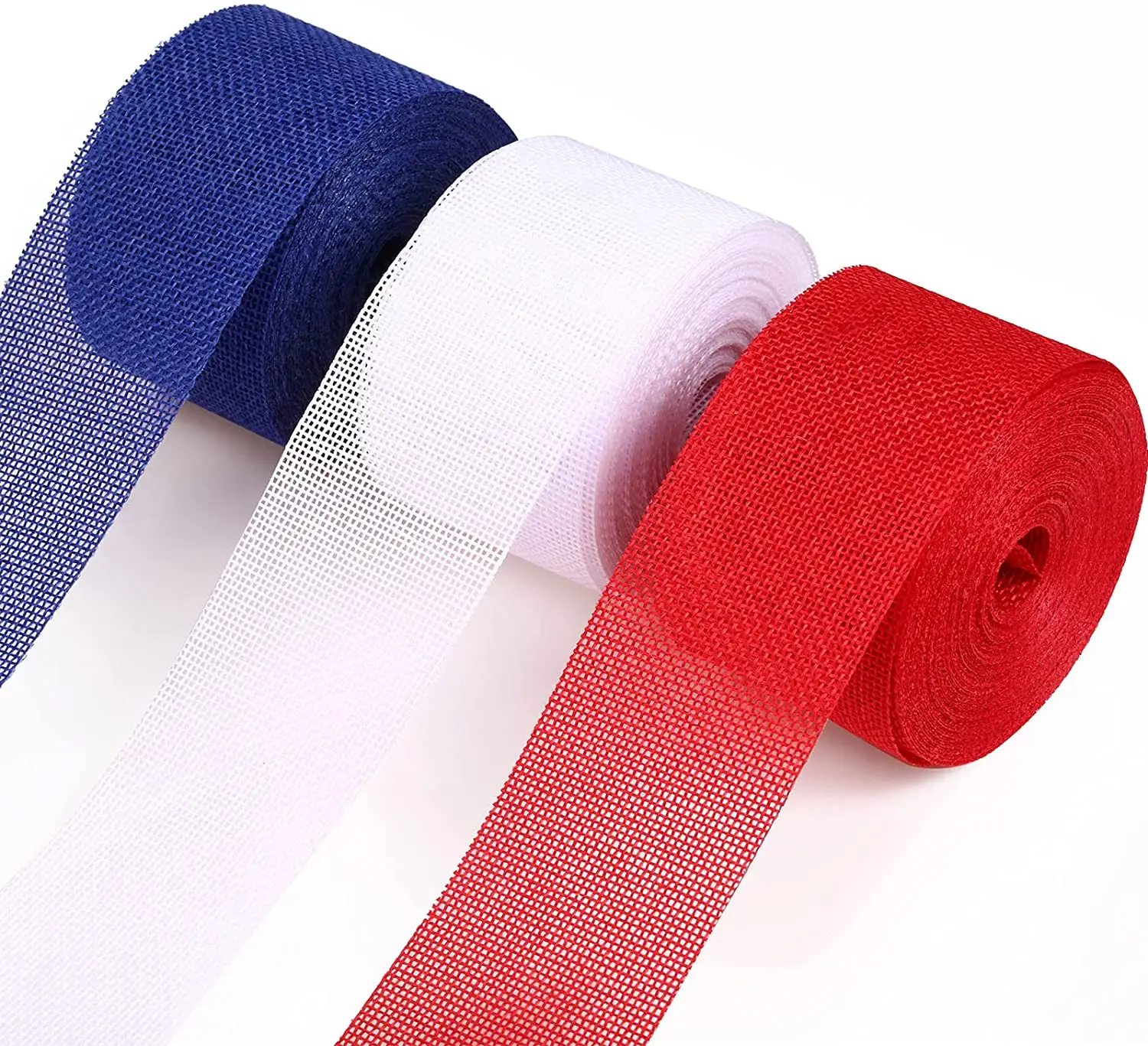 

10M/Roll Imitation Linen Ribbon Rolls Fabric Colorful Wired Ribbon Rolls DIY Christmas Crafts Decor Wedding Party Crafts Decor