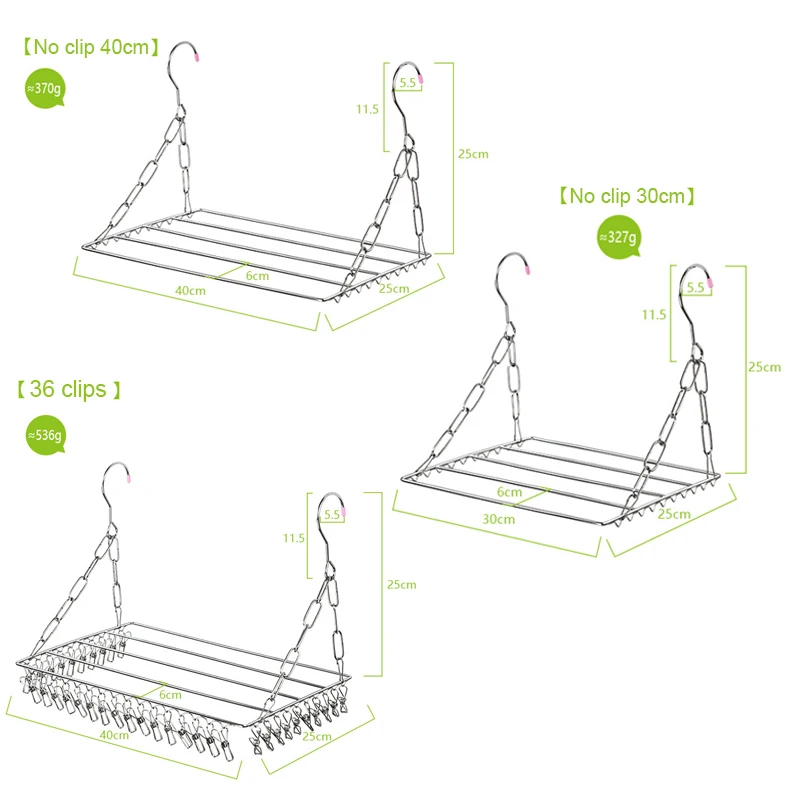 

36Clips Pegs Clothes Pin Washing Laundry Dryer Stainless Steel Underwear Socks Hanging Rack Clothing Rack Towel Clips