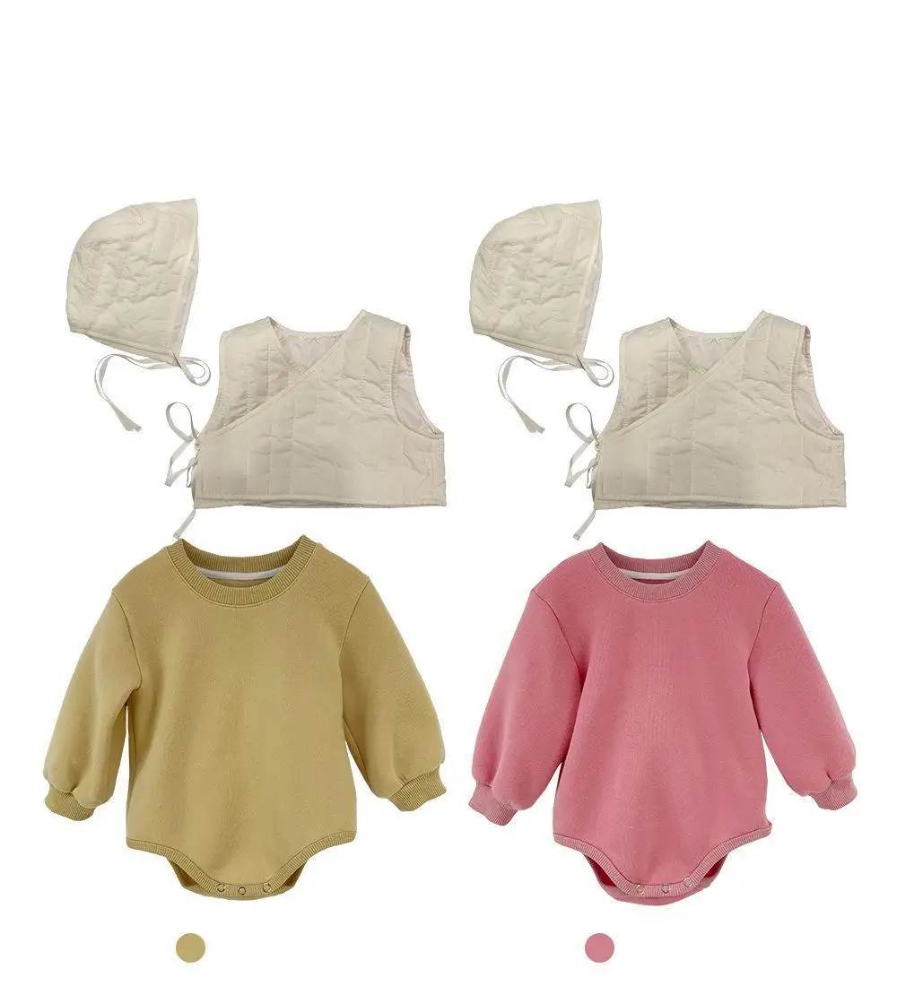 

Korean Newborn Baby Rompers Clothing Infant Jumpsuits 100%cotton Plus Velet Thick Children Roupa Girls&boys Korean Baby Clothing