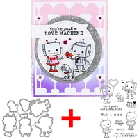 my heart beeps for you clear stampdie cut love machineromantic phrases stamps and dies 2020 for diy card making