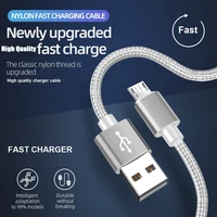 18w fast charger cable type c micro aluminum alloy nylon usb charging cord for samsung xiaomi huawei android mobile phone