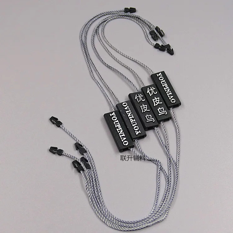 5000 шт./лот пластиковый уплотнитель с индивидуальным дизайном для подвешивания