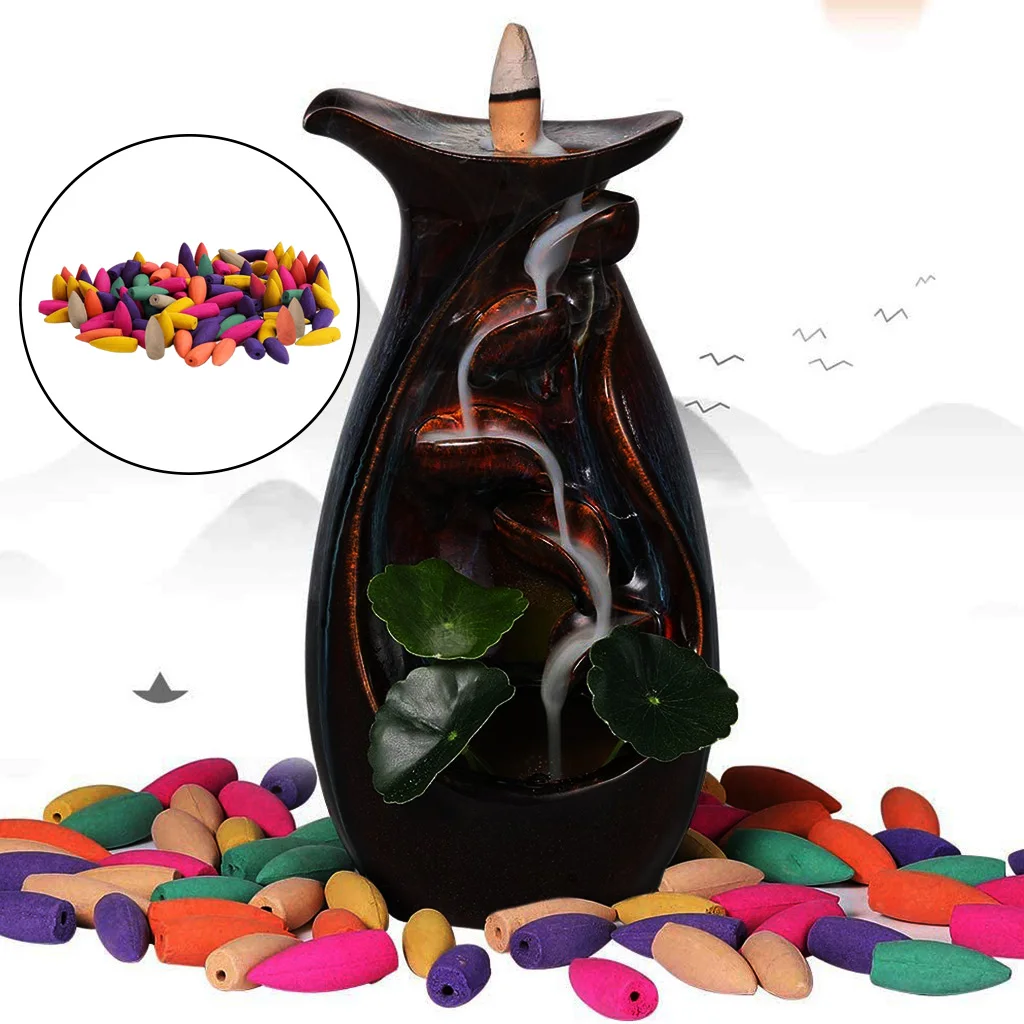 Multi-color Backflow Incense Cones Natural Scents for Home Bedroom Yoga Room Relaxation | Дом и сад