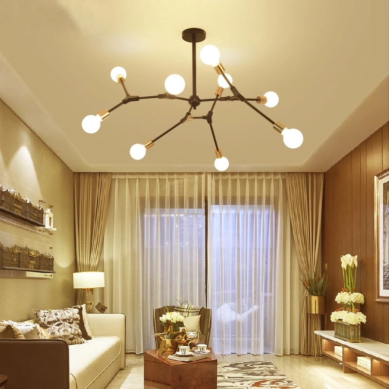 Скандинавская современная люстра Современная креативная железная Подвесная