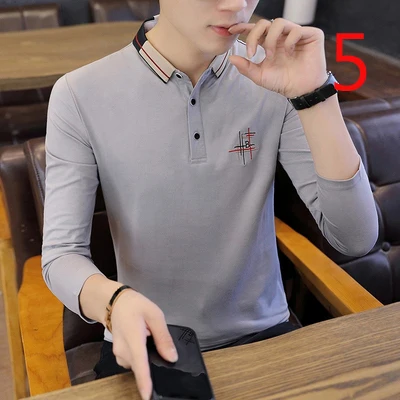 

2020 new tide men's long-sleeved t-shirt streaming Korean version of self-cultivation