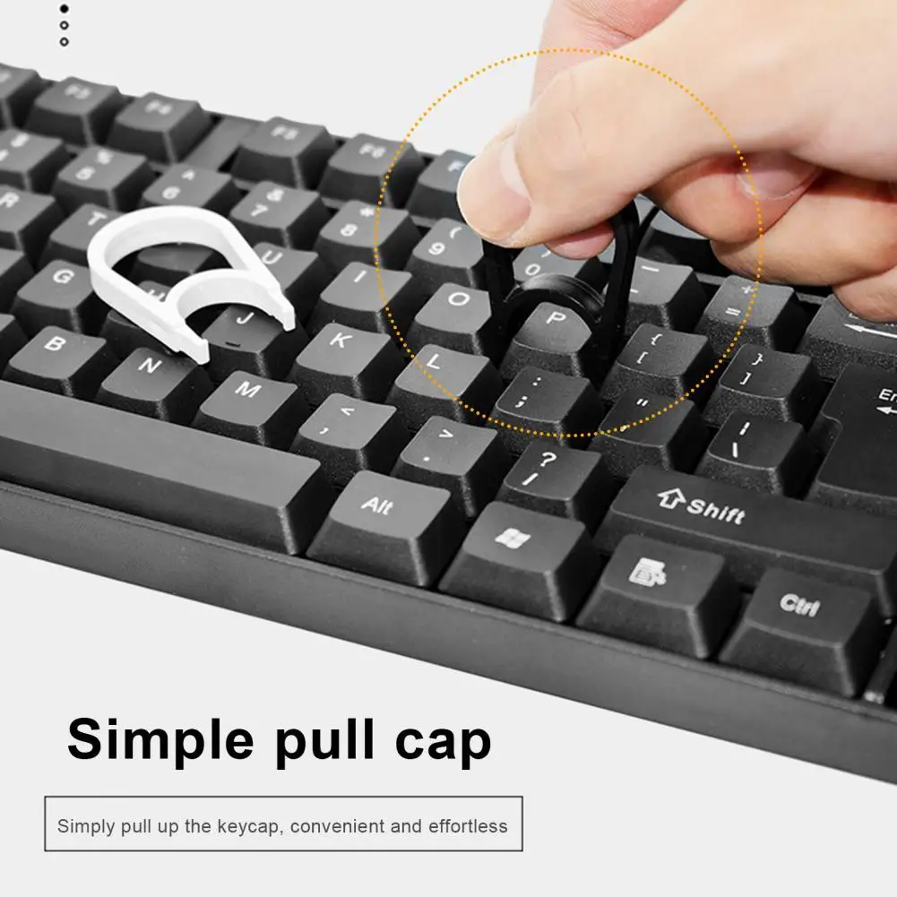 

2Pcs 009A Key Puller Portable Easy to Use ABS Black Rounded Key Cap Puller for Mechanical Keyboard Computer Cleaners