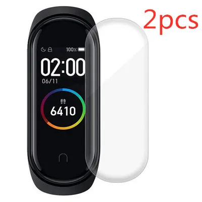 Нейлоновый ремешок для Xiaomi mi Band 4 3 сменный Браслет спортивный розовый ремешок для mi band 4 mi band 4 3 Band4 3 браслет для смарт-часов - Цвет: 2pcs Film
