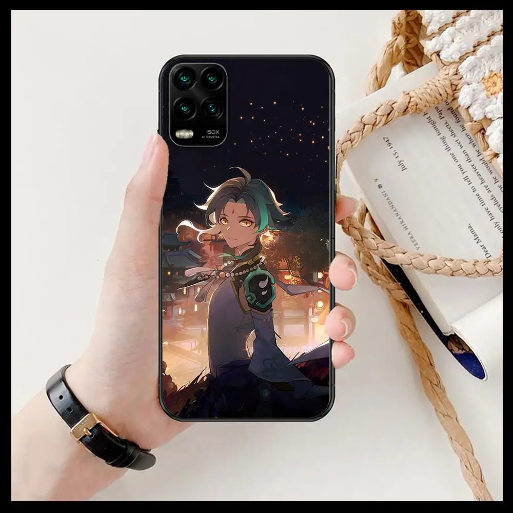 Чехол для XiaoMi Redmi Note 11 10 9S 8 7 6 5 A Pro T Y1 с аниме Genshin Impact Xiao Черный силиконовый чехол |
