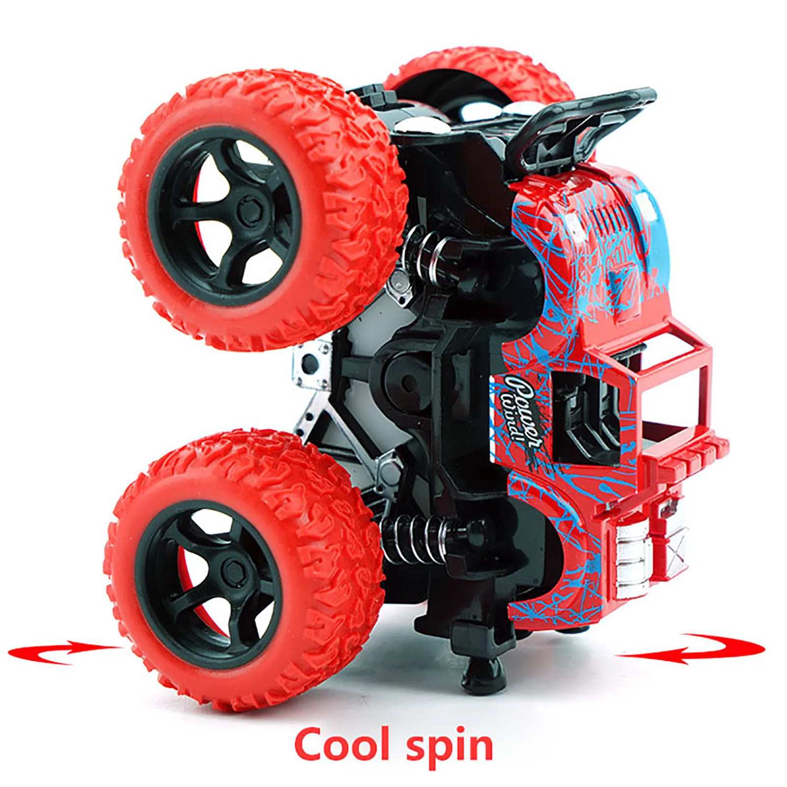 

Children's Four-Wheel Drive Off-Road Toy Vehicle, Anti-Collision and Drop-Proof Inertial Drive Pull Back Stunt Toy Car
