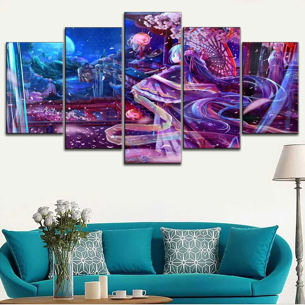 5 шт. из плотной ткани с принтом в виде вишен и Блоссом пейзаж кимоно ботинки для