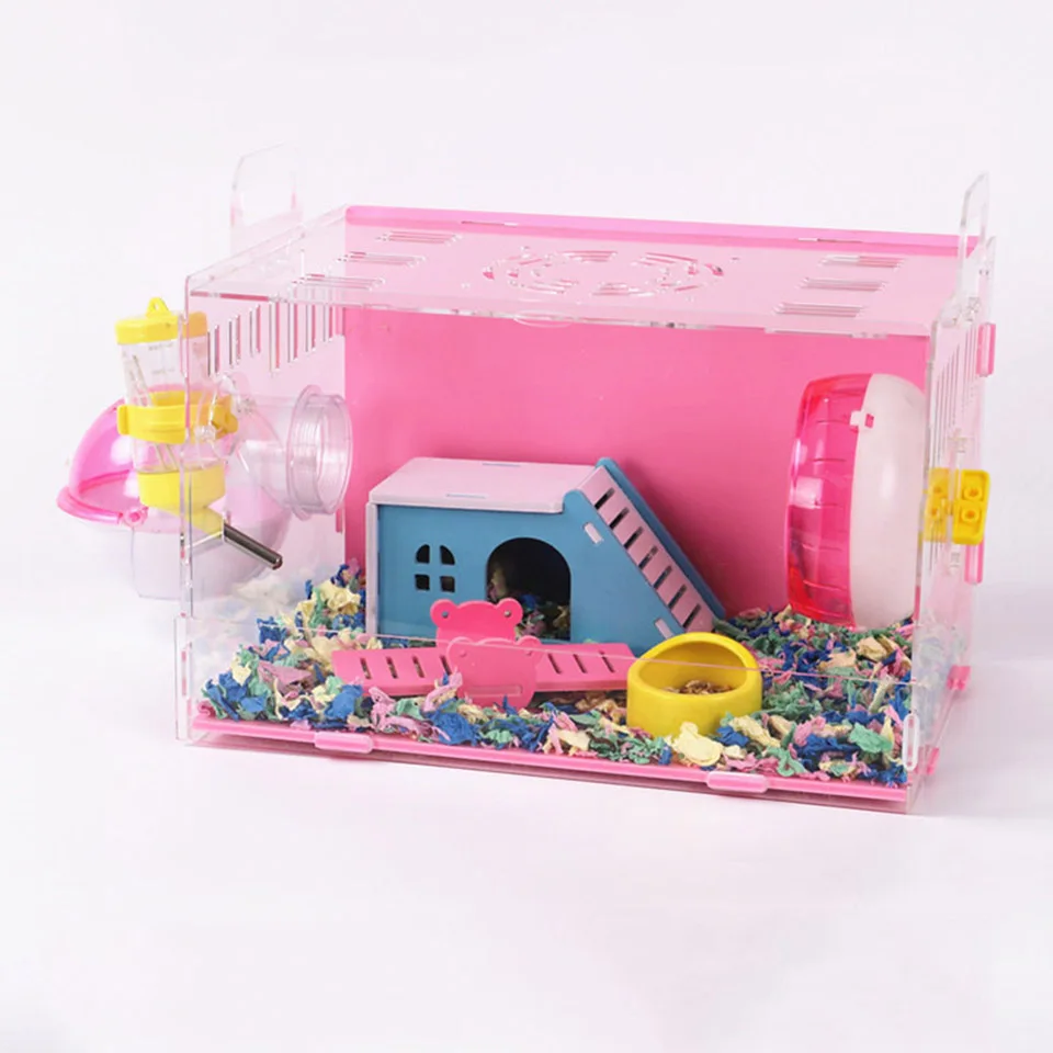 Домик для хомяка акриловая клетка морской свинки двухслойная большая вилла