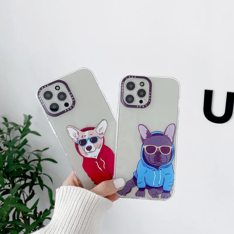 

Cute Cartoon Dog Clear TPU Case For VIVO Y30 Y30i Y7S Y9S S1 pro V17 NEO V20 SE pro Y17 Y15 Y12 Y11 Y20 Y20I Y20S Y20 Y31 Y51