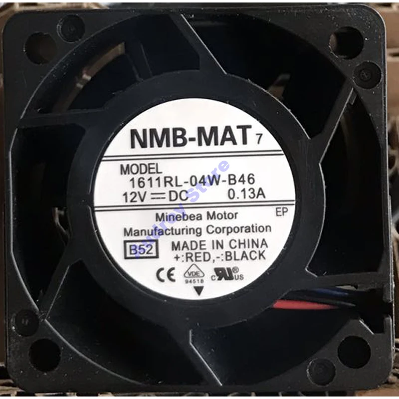 

Новый оригинальный NMB 1611RL-04W-B46 12 В 0.13A 4 см 4028 серверный вентилятор с 2 шарикоподшипниками воздуходувка