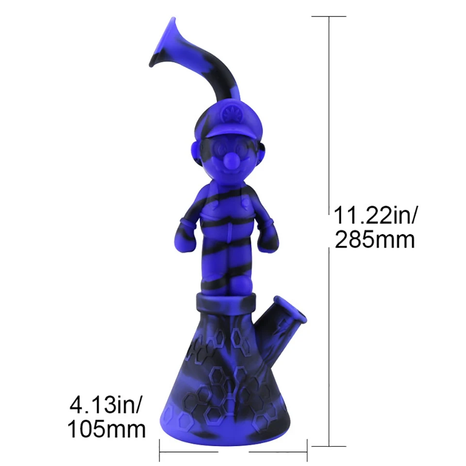 Марио воды Бонг курительная трубка силиконовая для травы табака воск со