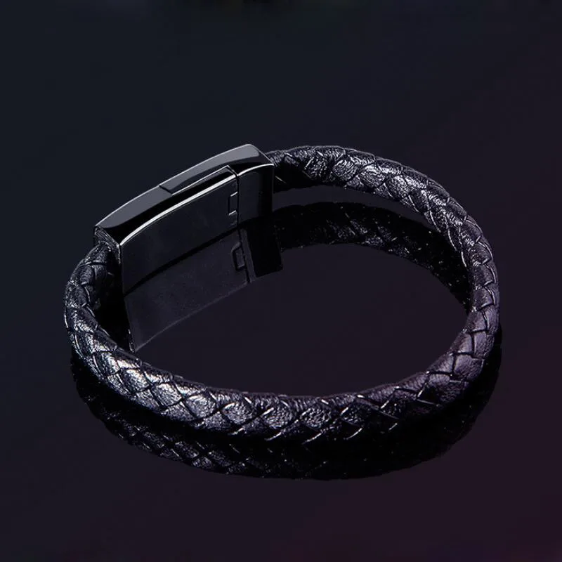 Кожаный спортивный заряжатель USB браслета кабель мобильного телефона кабель для передачи данных Быстрая зарядка быстрая iPhone X 7 8 Plus samsung S8 провод портативный