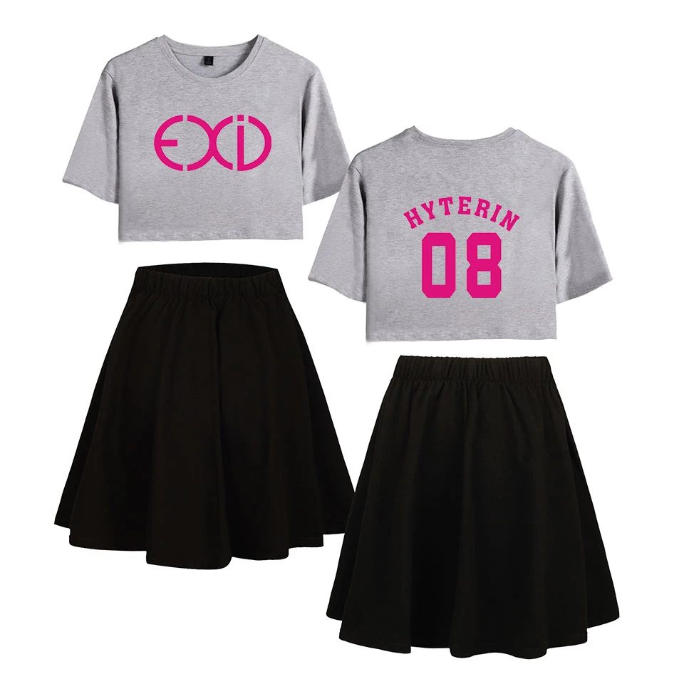 EXID Exceed in Dreaming комплект из двух предметов короткая юбка костюм летняя рубашка с