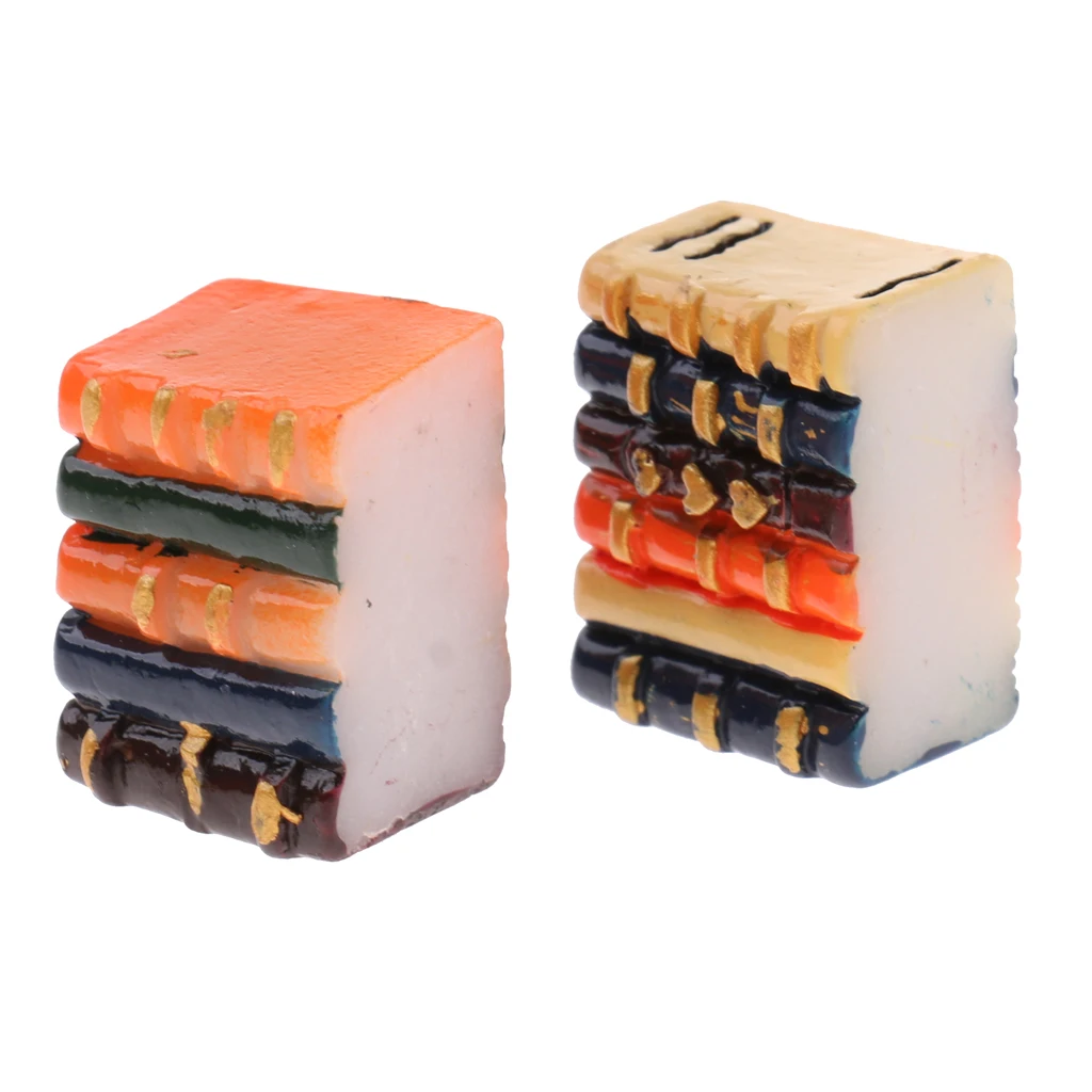 1/12 Scale Resin Books Dollhouse Miniature Bookshelf Decoration Accessories |