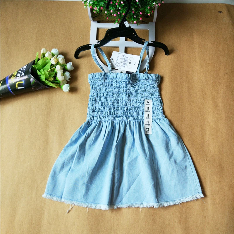 Hot sell jeans vest girl dress summer baby children kids high quality | Детская одежда и обувь