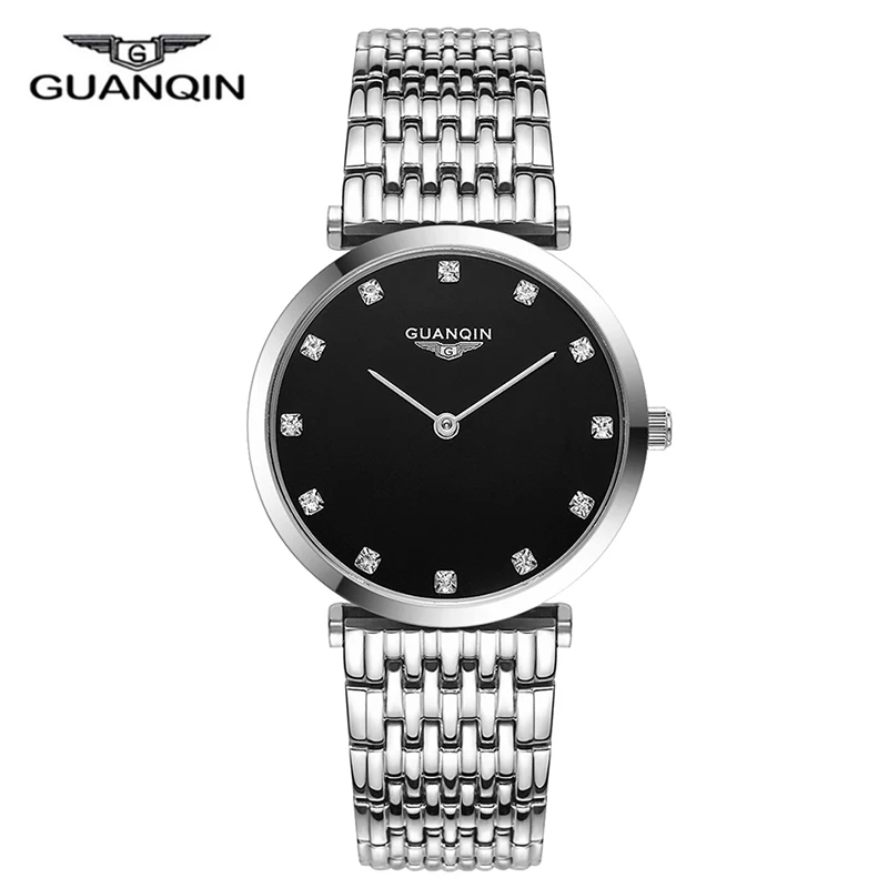 Женские кварцевые часы GUANQIN 2019 женские простые деловые наручные унисекс|Женские
